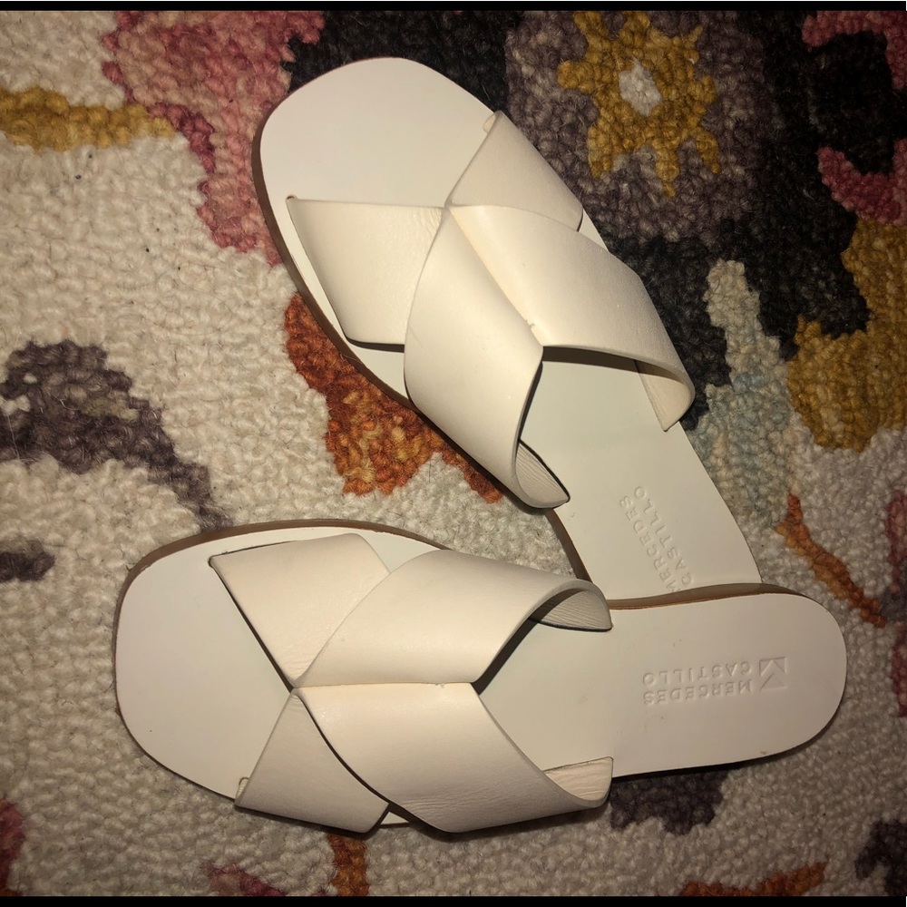 White MERCEDES CASTILLO sandals